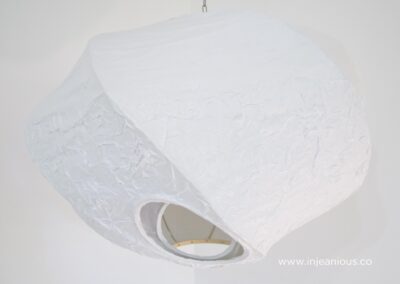 Two tiered paper mache pendant lightshade, 10x layers, 700*520